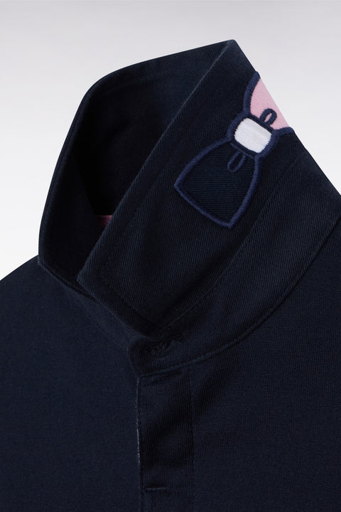 Maillot à manches courtes rose en coton marine - Image 2