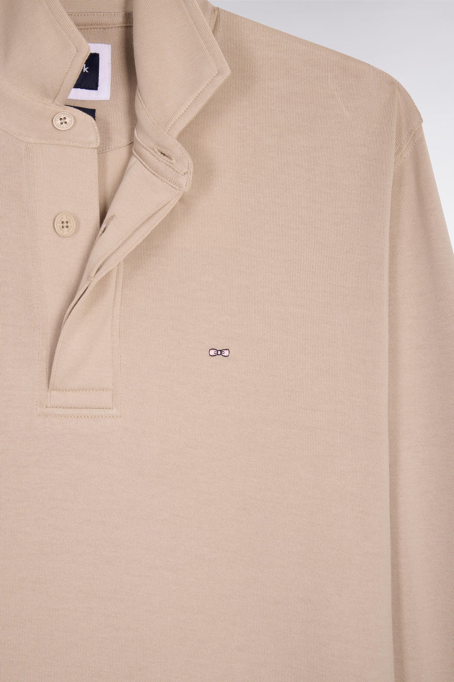 Maillot à manches longues en coton Pima beige