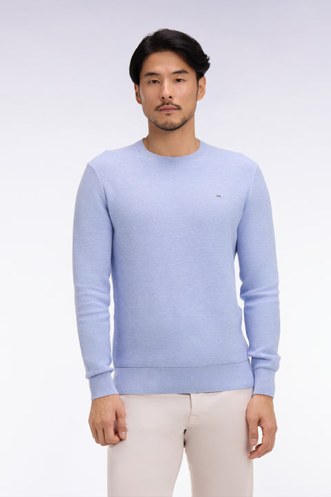 Pull col rond en coton ciel - Image 3