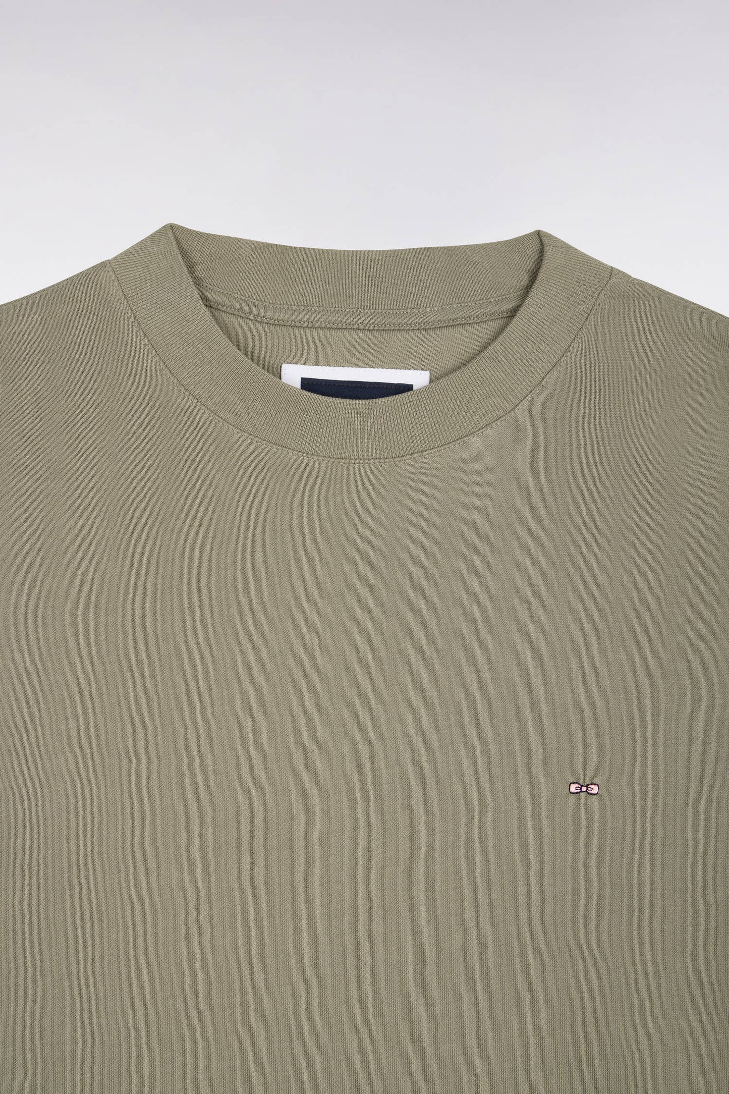 Sweatshirt uni en molleton coton kaki