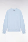 Sweatshirt uni en molleton coton bleu ciel