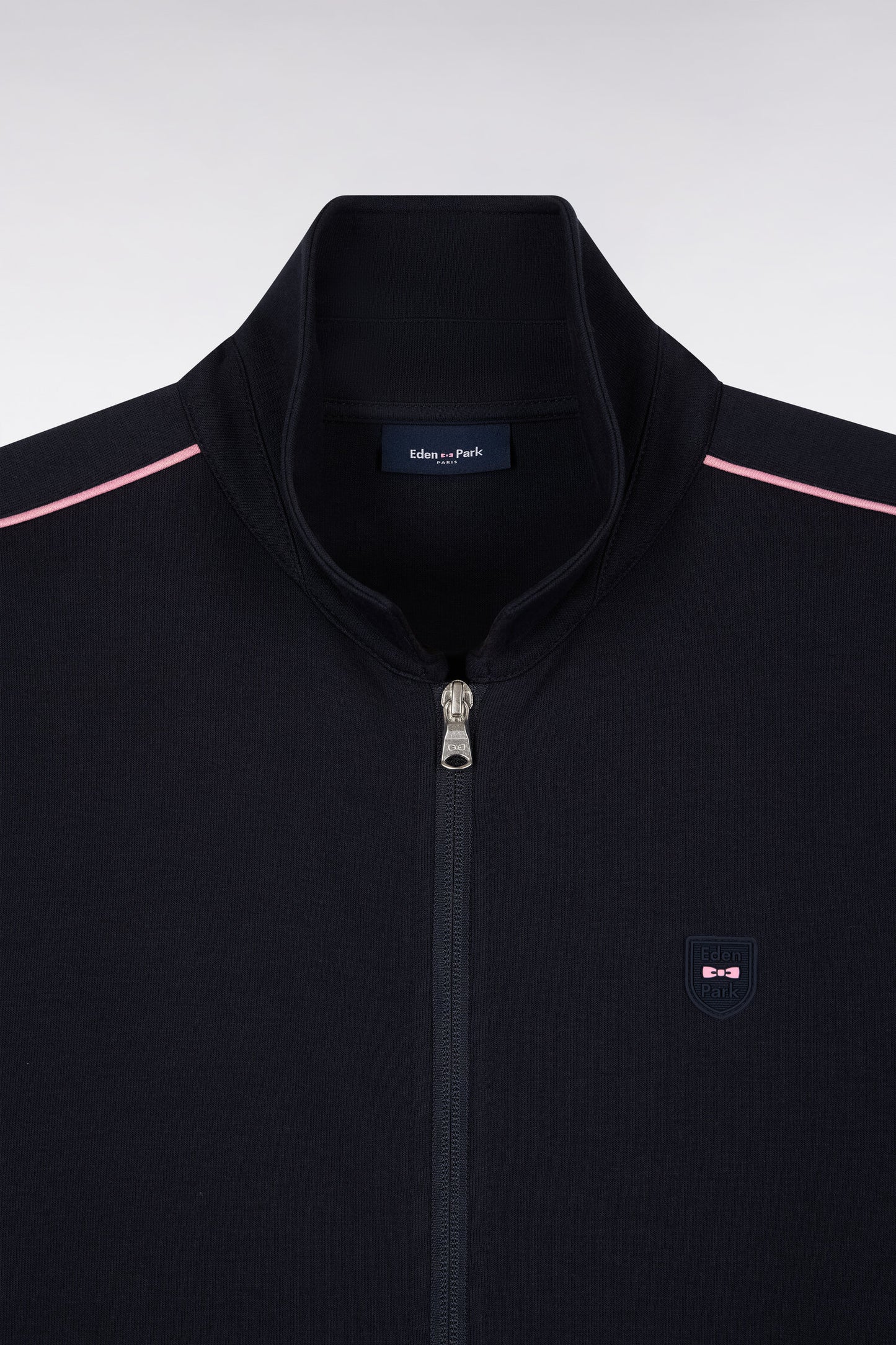 Sweatshirt blouson en molleton marine