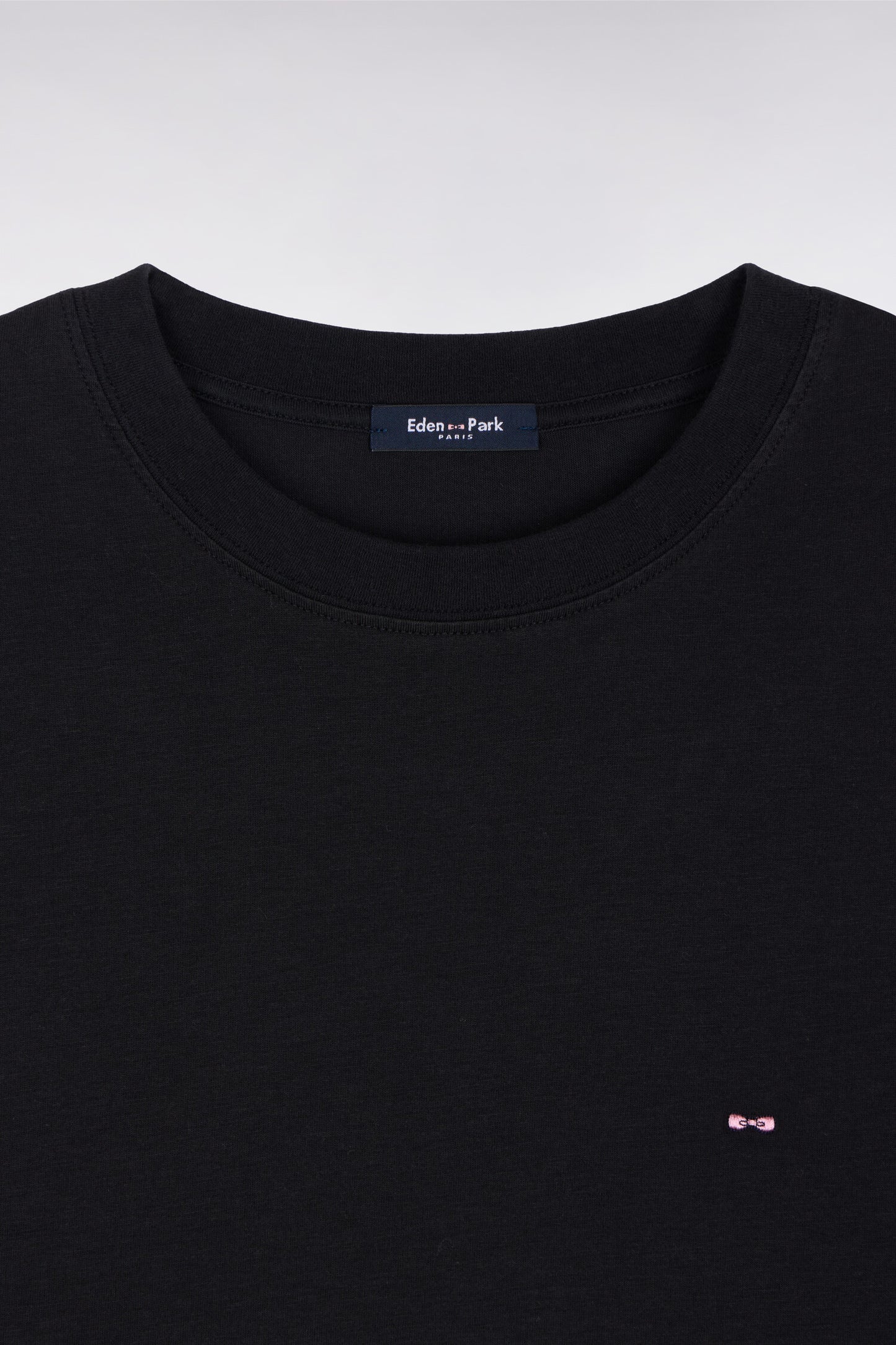 T-shirt à manches courtes en lyocell et coton noir coupe oversized