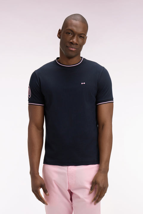 T-shirt à manches courtes en coton marine - Image 3