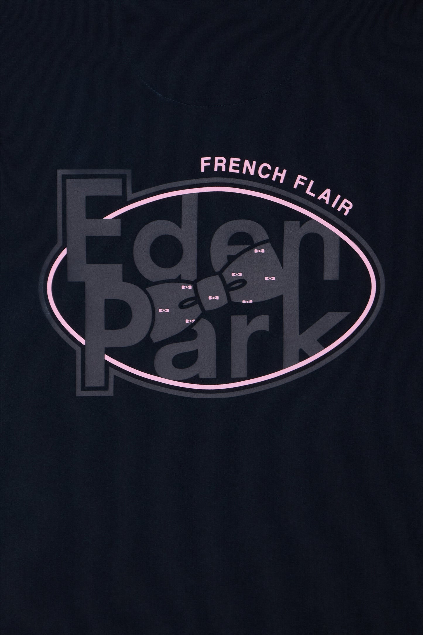 T-shirt à manches courtes marine sérigraphié coupe regular