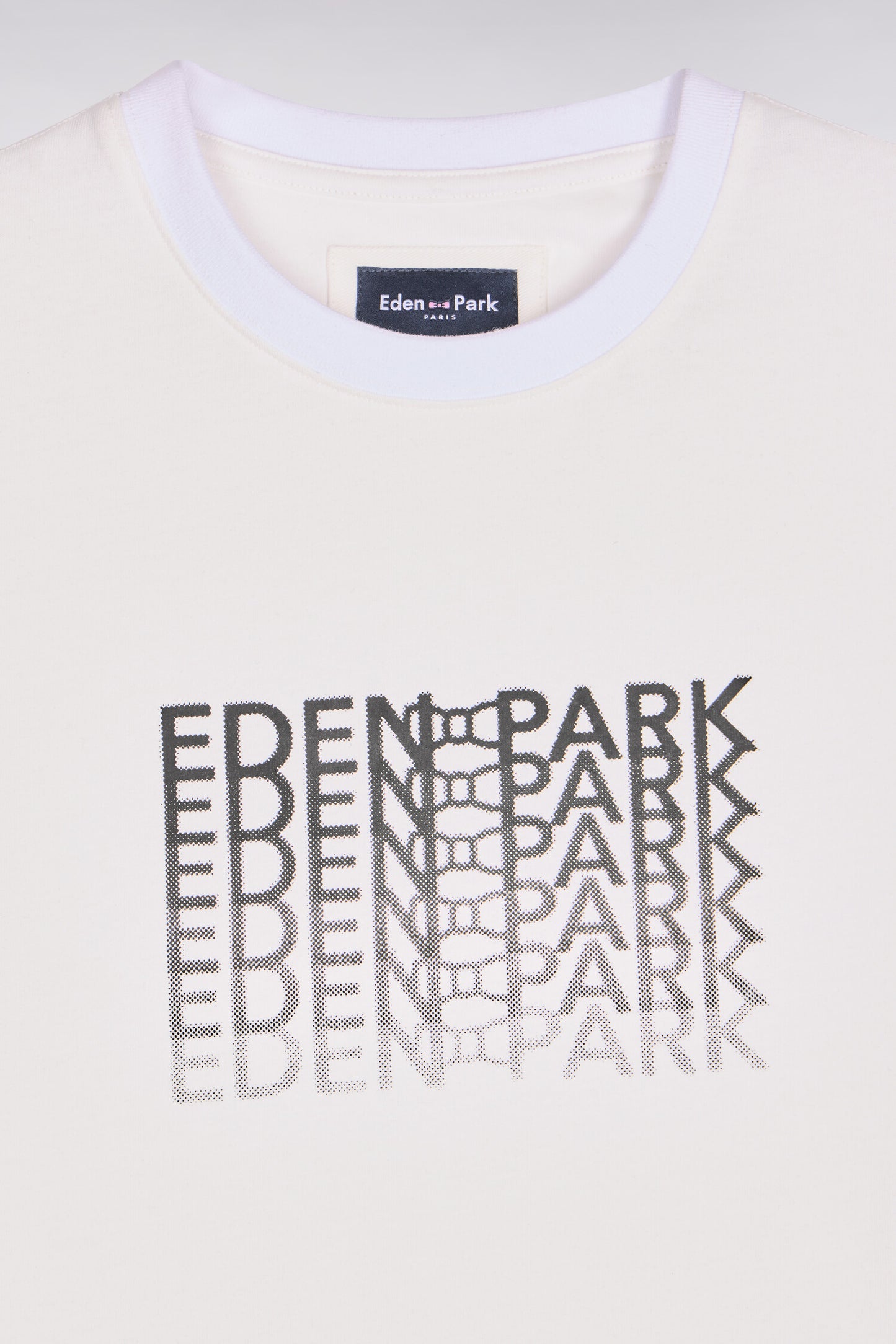 T-shirt à manches courtes sérigraphié noir coupe regular