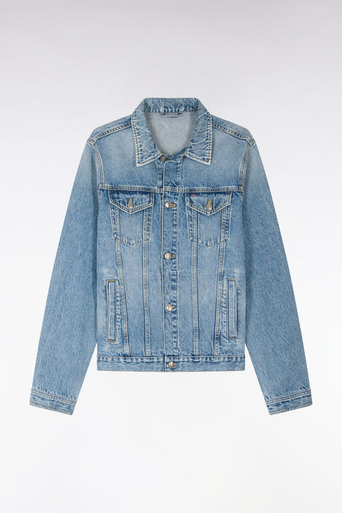 Blouson en denim bleu délavé - Image 2
