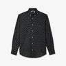 Dark grey Pima cotton blouse with exclusive print