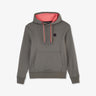 Sweat gris à capuche détails contrastants