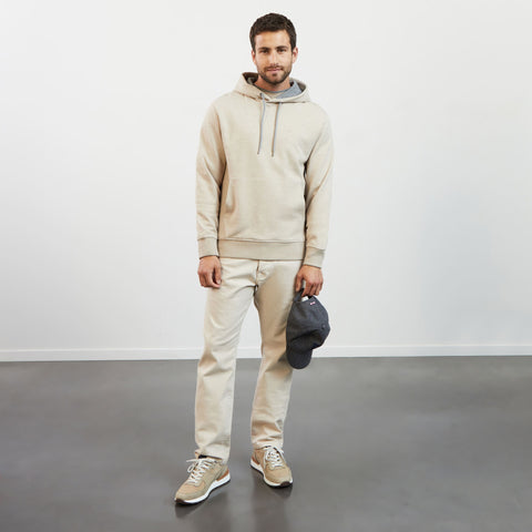 Sweat beige à capuche - Image 1