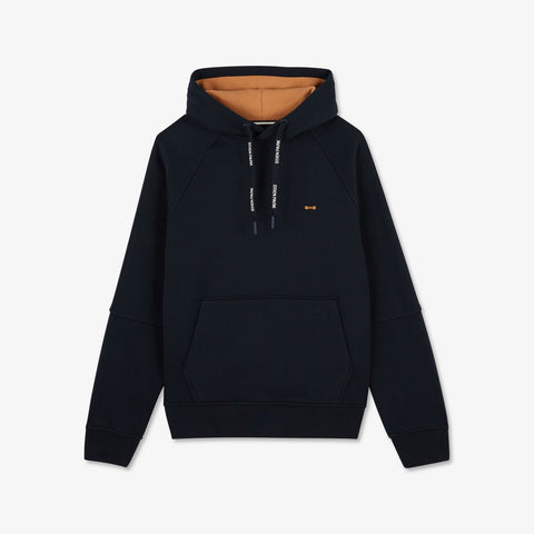 Sweat bleu foncé à capuche détails Eden Park flockés - Image 2