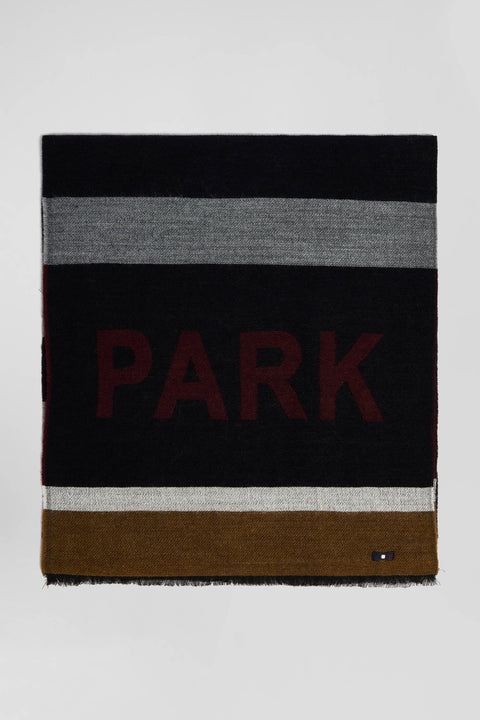 Navy blue striped scarf - Image 2