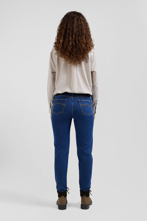 Jean 5 poches en coton bleu foncé coupe Slim - Image 3
