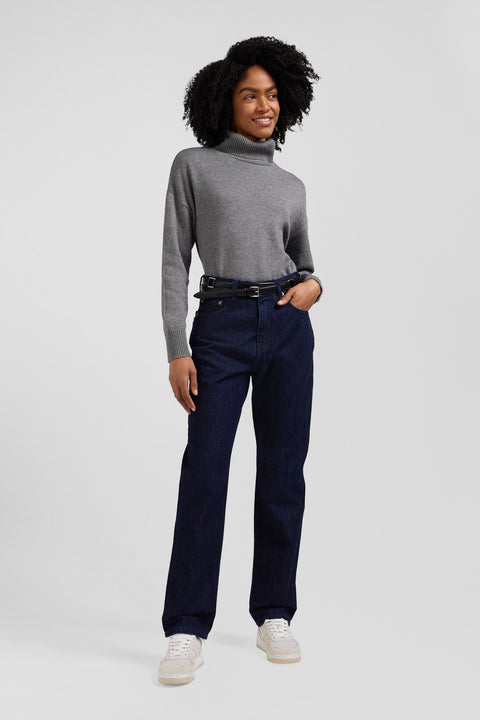 Jean 5 poches en coton bleu marine coupe Regular - Image 3