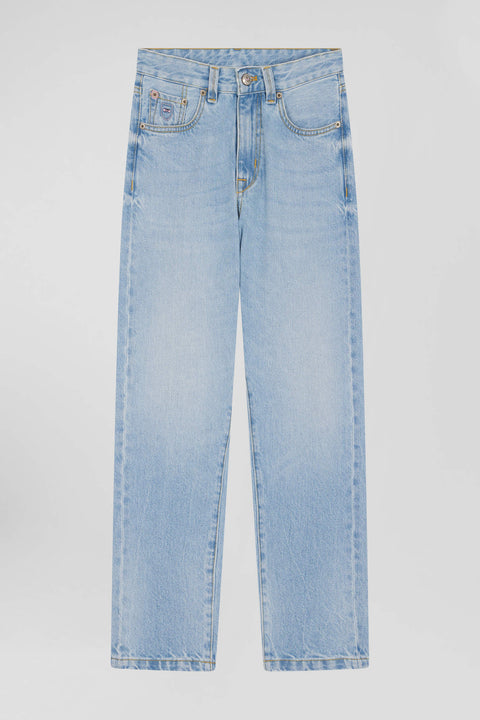 Oversize sky blue cotton denim jeans - Image 2