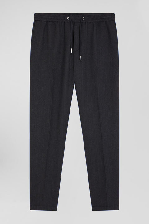 Pantalon gris anthracite à taille élastiquée coupe Modern - Image 1