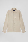 Beige mixed cotton shirt