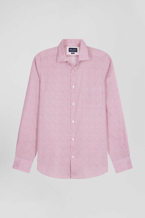 Chemise en coton rose coupe Slim - Image 2