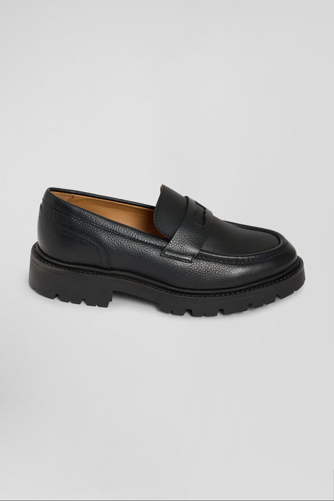 Black leather loafers - Image 1
