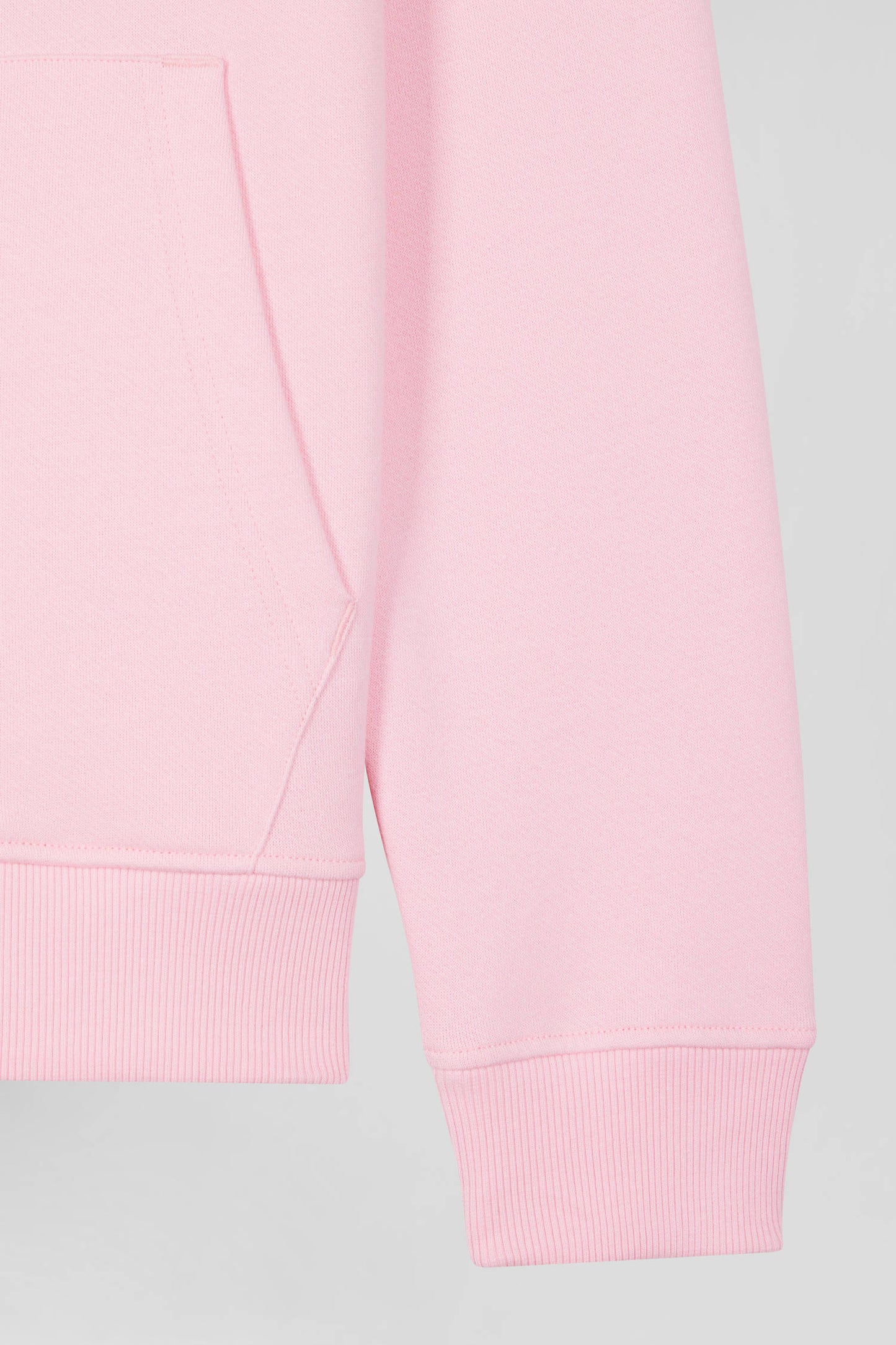 Sweatshirt à capuche en molleton coton rose coupe Regular