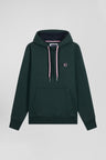 Sweatshirt à capuche en coton vert coupe Relaxed