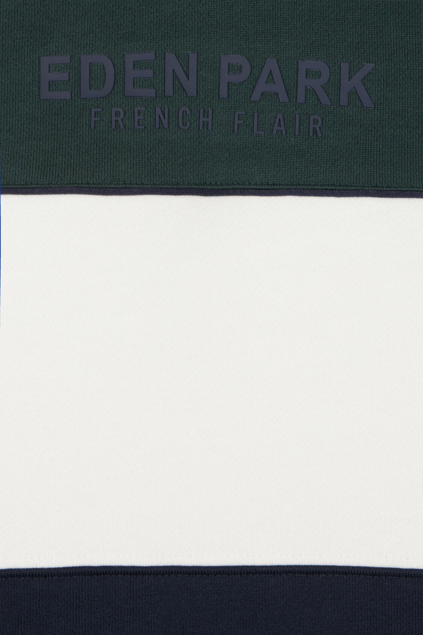 Sweatshirt à capuche tricolore en coton vert coupe Relaxed