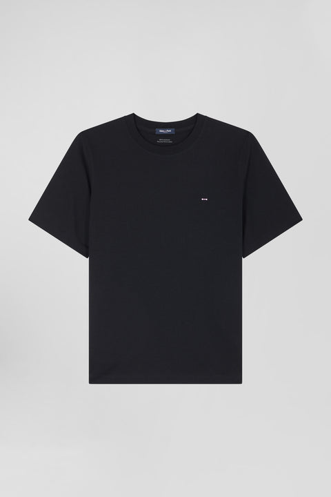 Modern black cotton short-sleeved T-shirt - Image 2