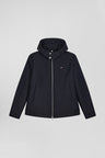 Blouson zippé à capuche bleu marine