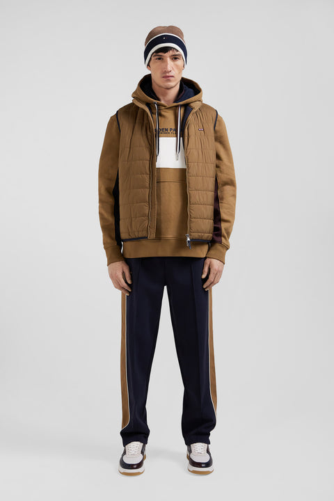 Doudoune sans manches matelassée à col montant noisette - Image 1