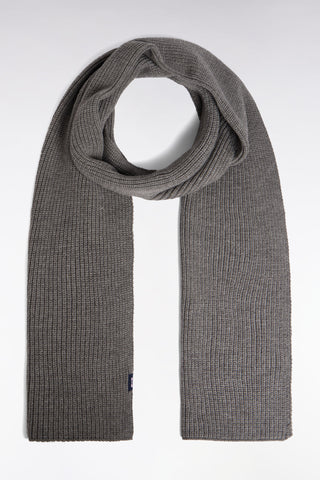 Dark grey cotton blend scarf