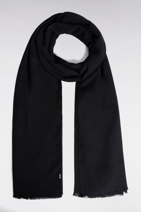 Black fringed scarf - Image 1