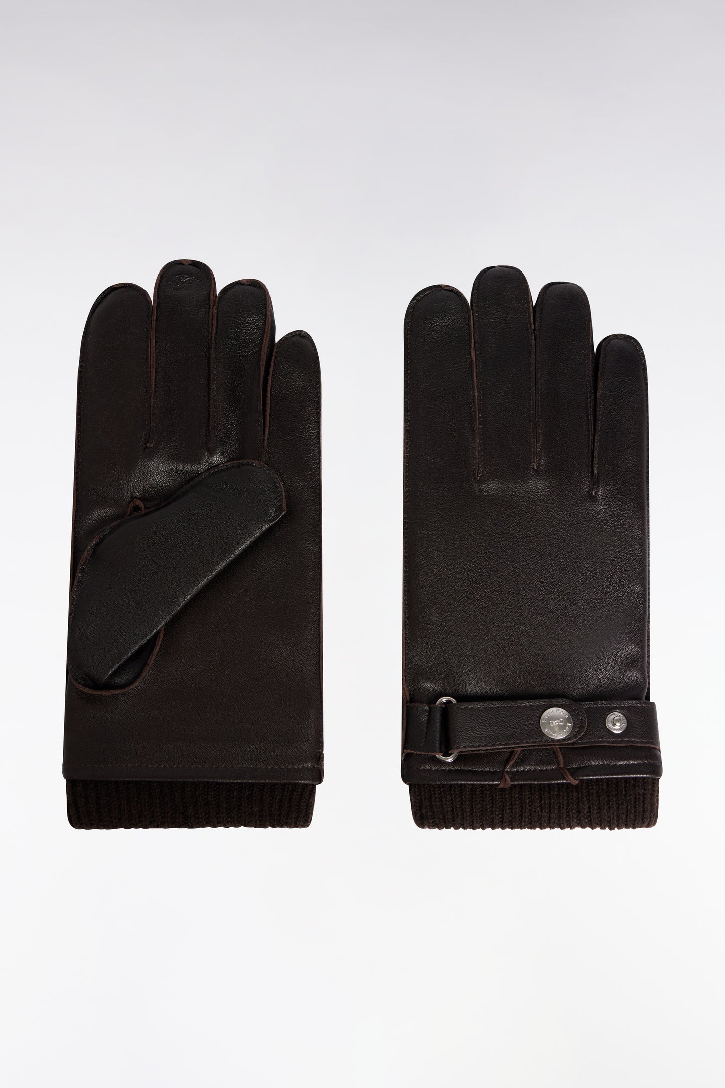 Gants en cuir marron