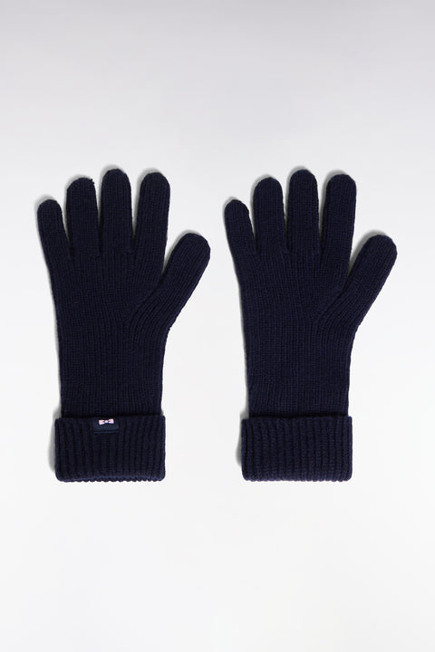 Navy wool gloves - Image 1
