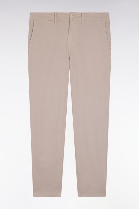Pantalon chino sans plis en coton stretch beige clair - Image 2