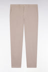 Pantalon chino sans plis en coton stretch beige clair