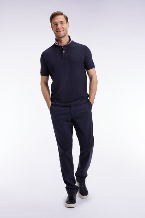Pantalon chino sans plis en coton stretch marine - Image 3