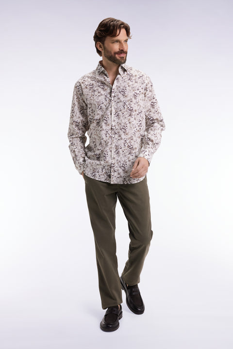 Pantalon chino sans plis en coton stretch kaki - Image 3