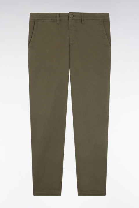 Pantalon chino sans plis en coton stretch kaki - Image 2