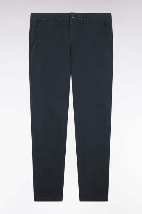 Pantalon chino sans plis en coton stretch vert bouteille - Image 2