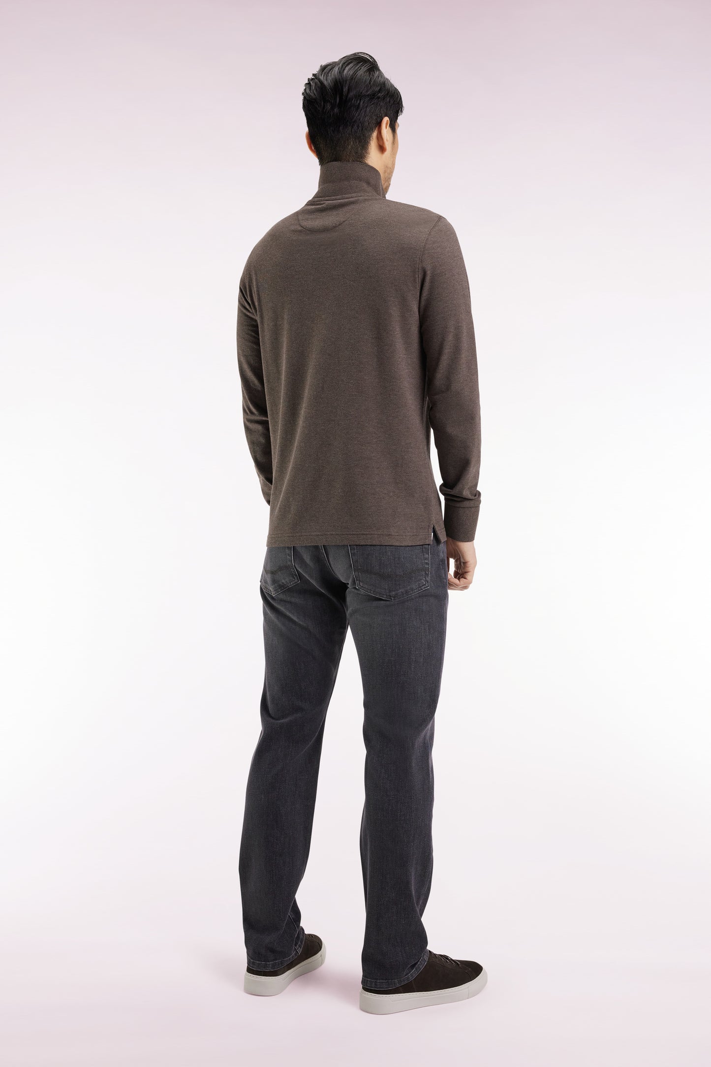 5-pocket jeans in washed grey stretch denim blend, regular fit