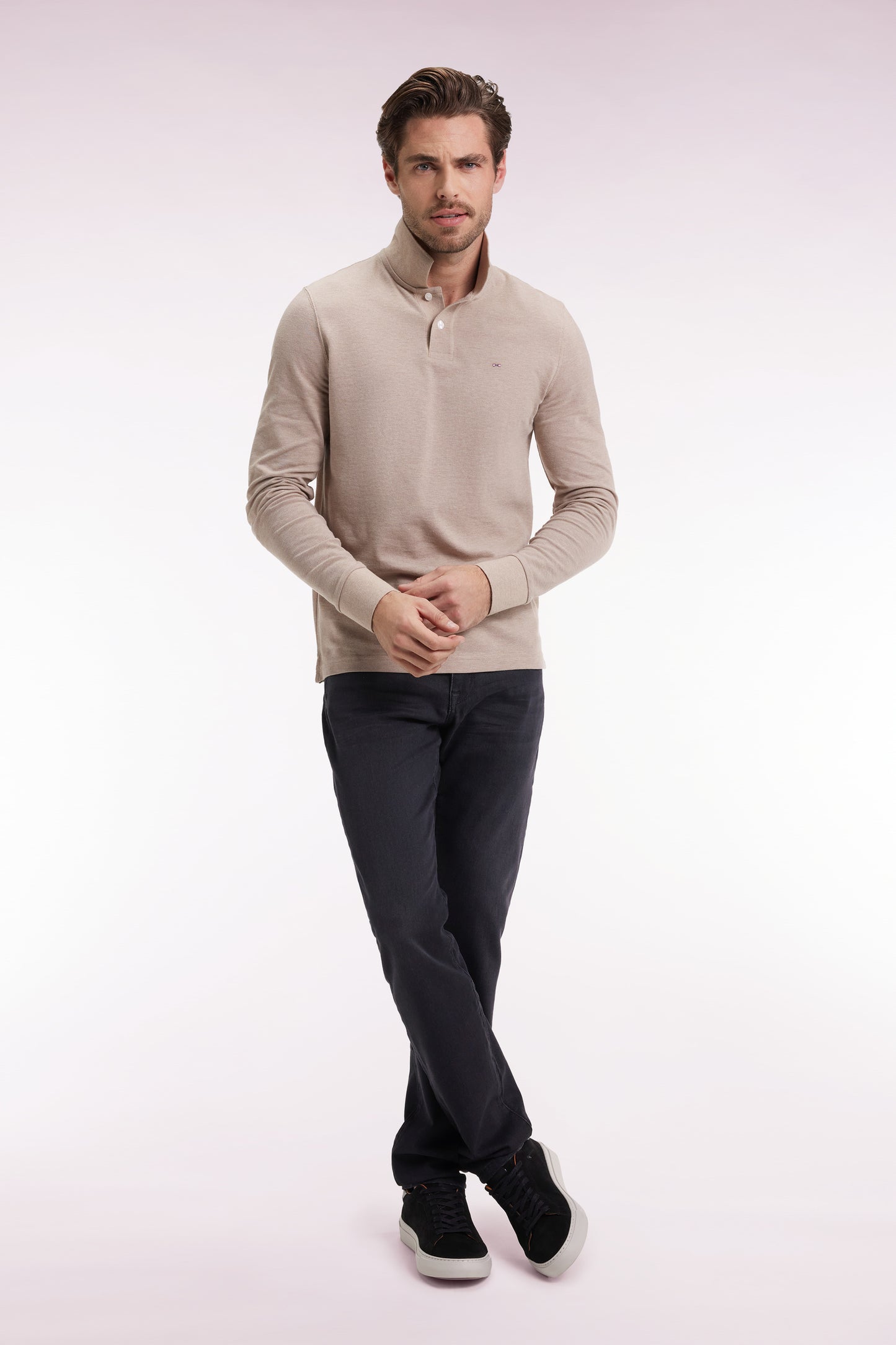 Jean 5 poches en denim stretch mélangé noir coupe Slim