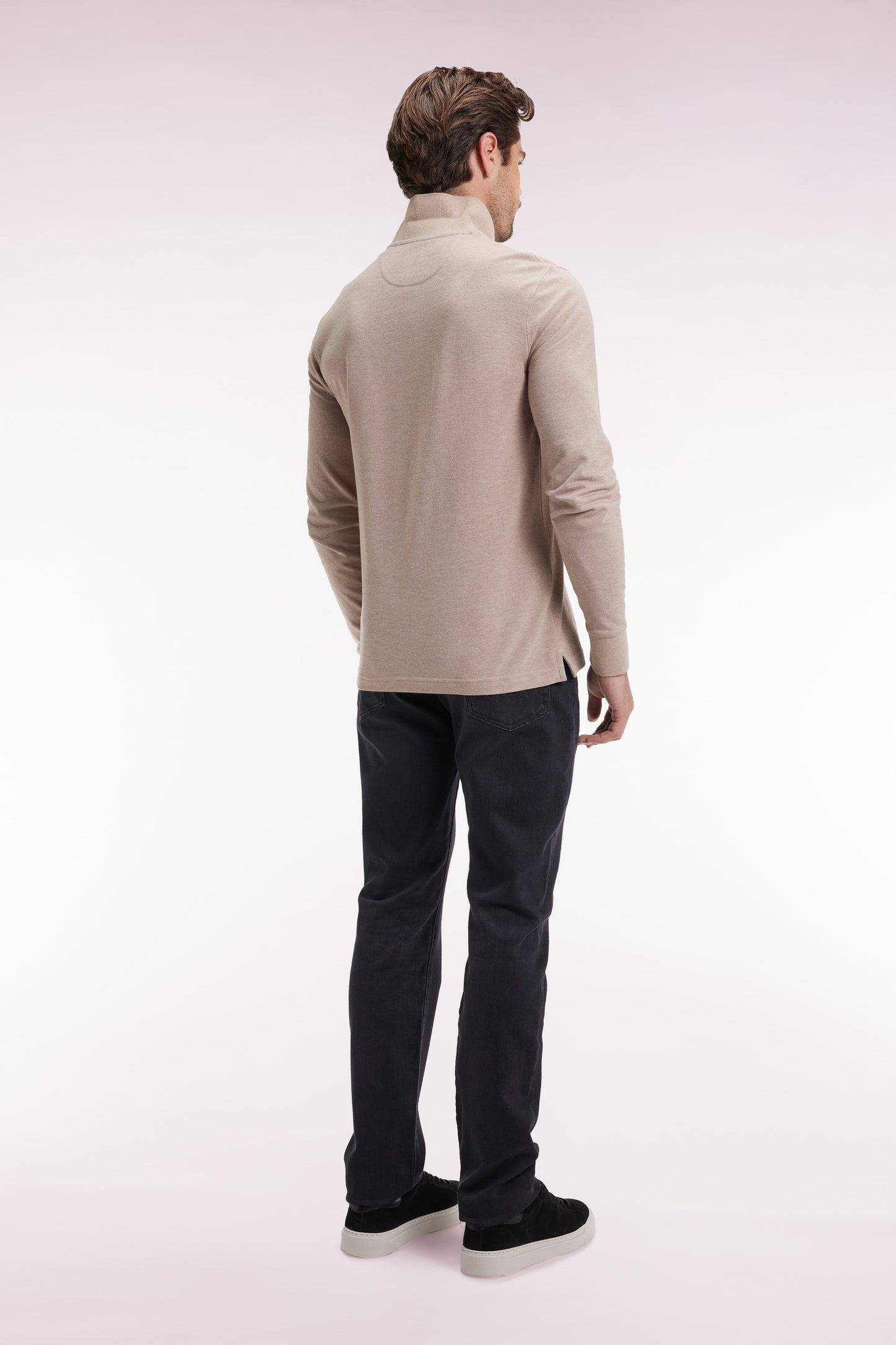 Jean 5 poches en denim stretch mélangé noir coupe Slim
