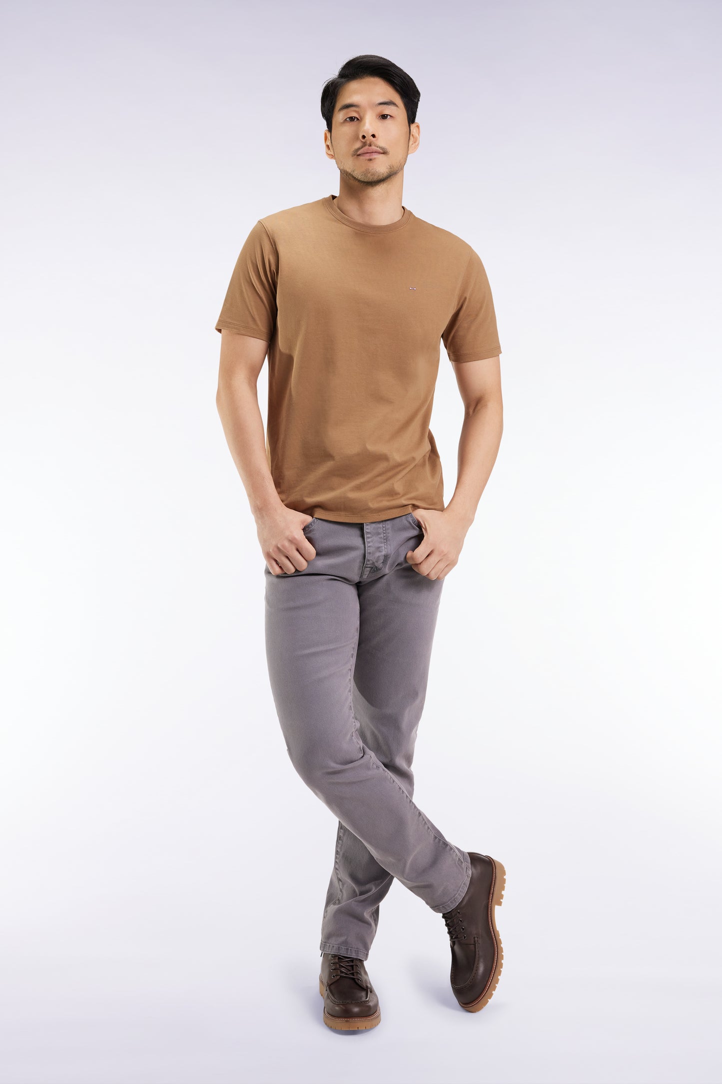 Jean 5 poches en coton stretch beige