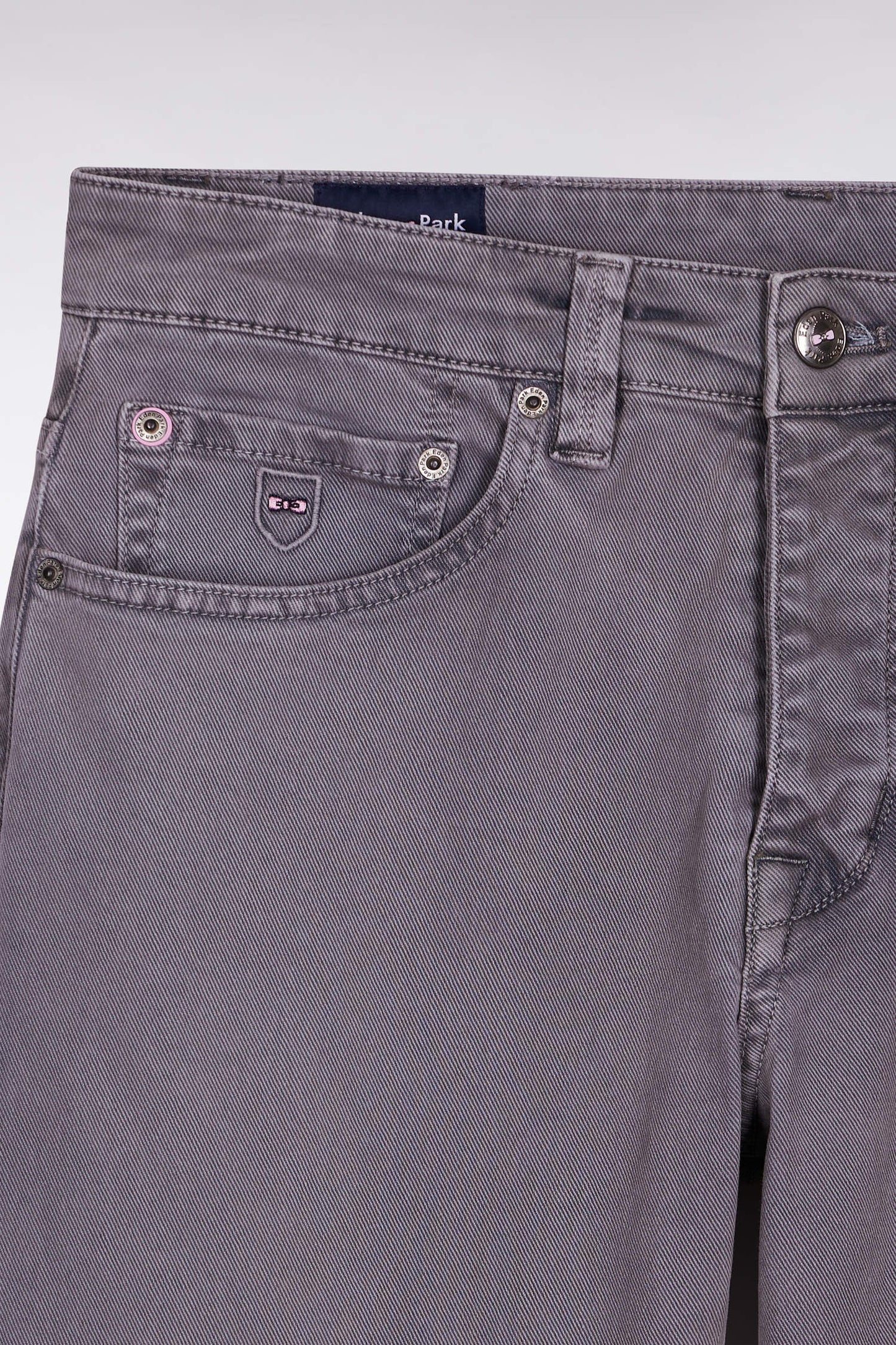 5-pocket jeans in beige stretch cotton