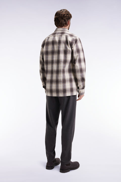 Pantalon à taille élastique gris chiné coupe Modern - Image 3