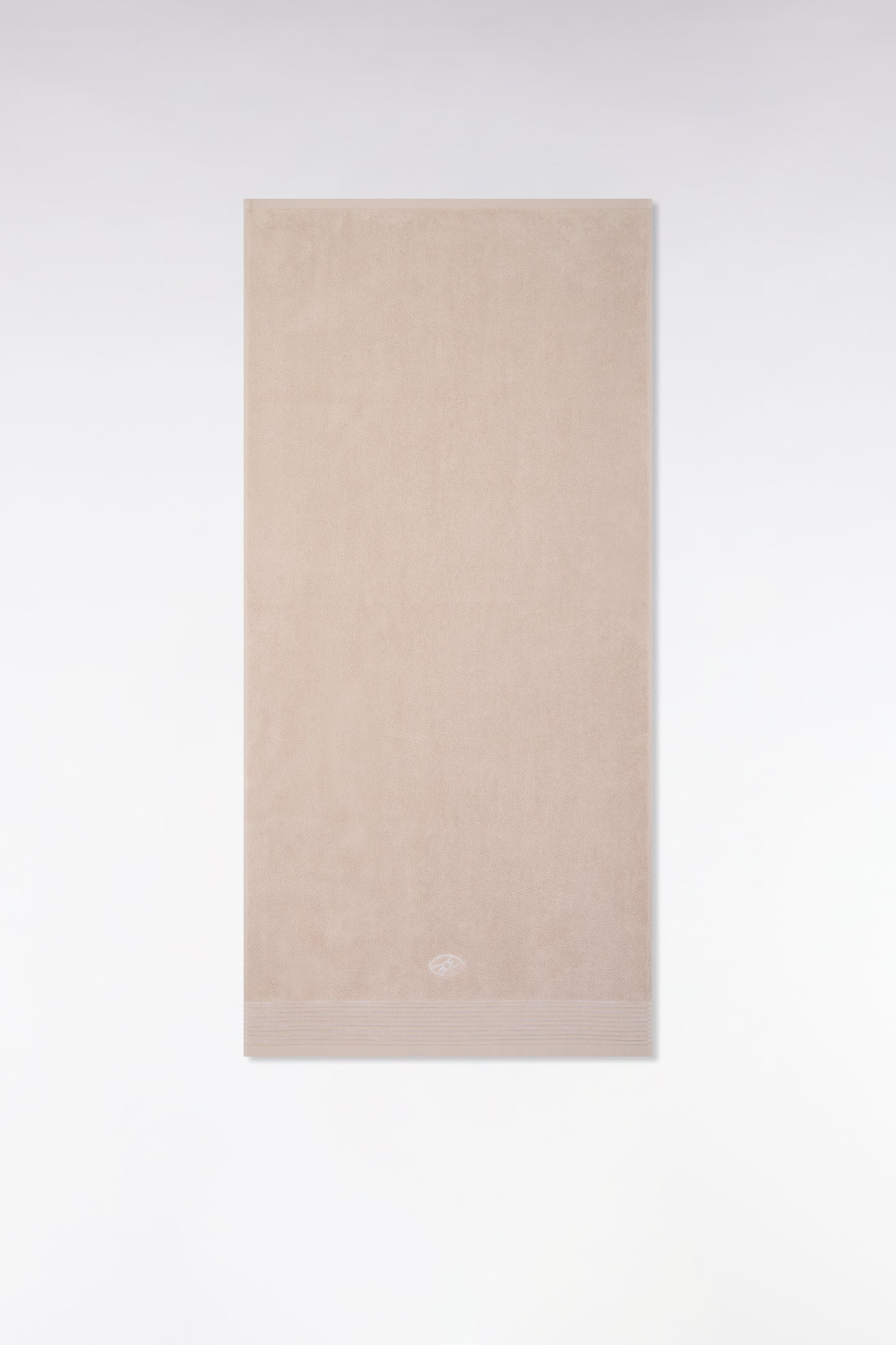 Drap de bain en coton éponge beige