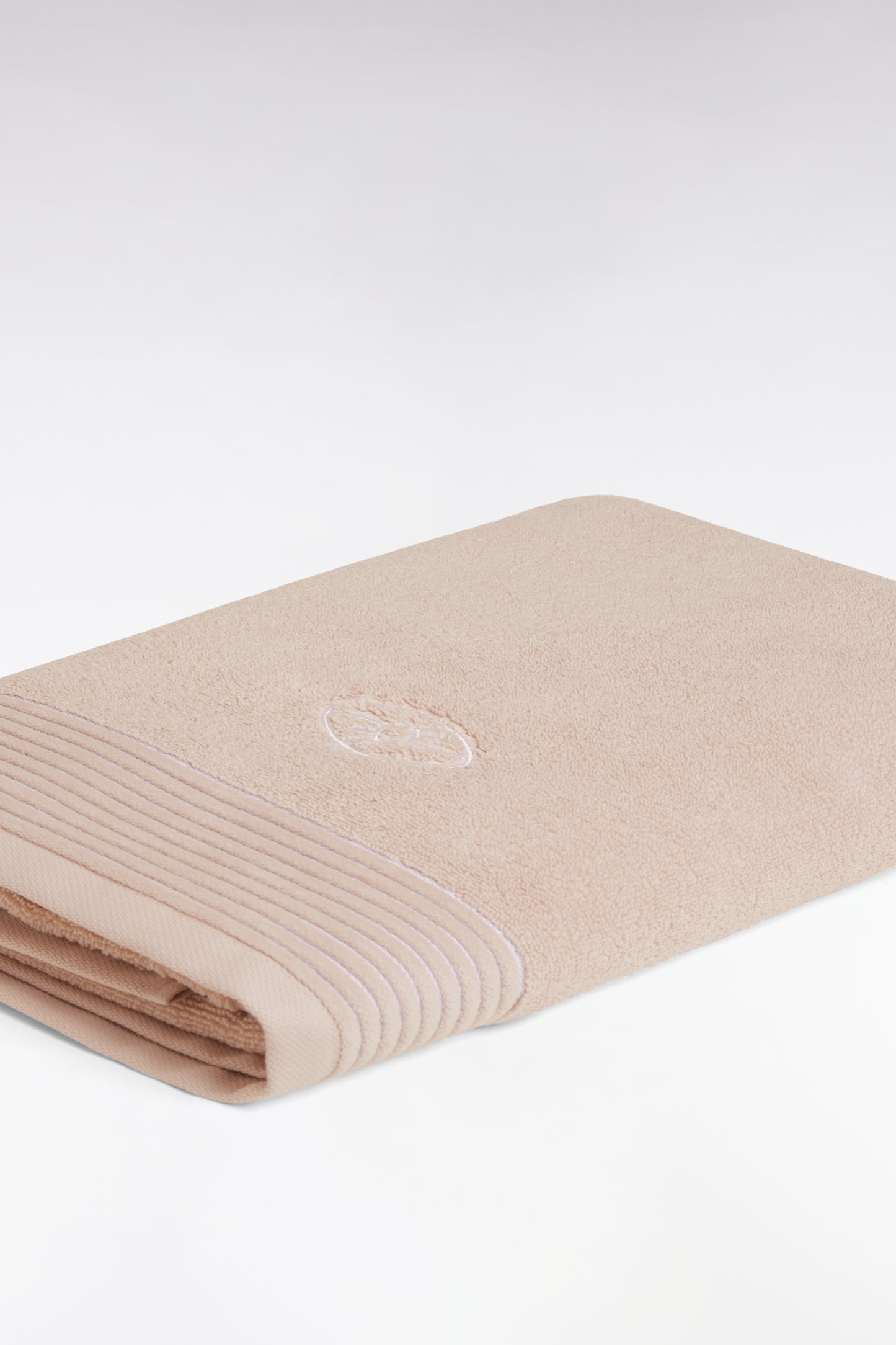 Drap de bain en coton éponge beige
