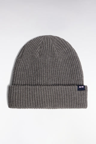 Grey cotton blend beanie