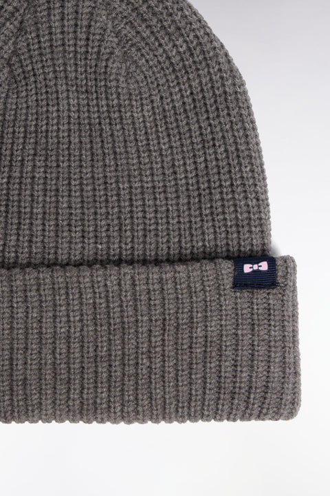 Grey cotton blend beanie - Image 2