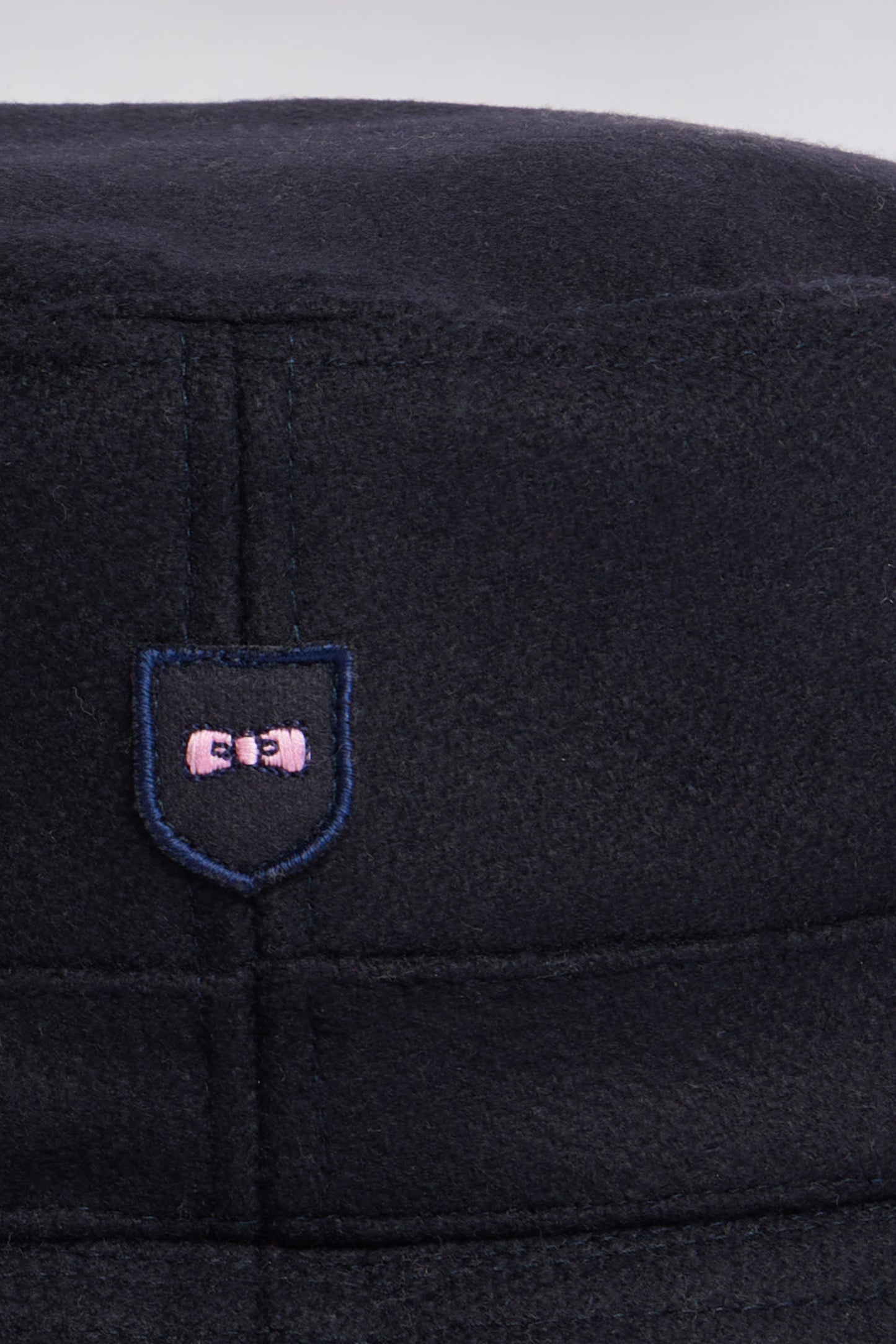 Bob en drap de laine mélangée marine